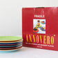 Annovero Colorful Dessert Plates, 6 Inch Diameter, Set of 6