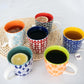 Annovero Colorful Coffee Mugs/Cups, 16 Fluid Ounce Capacity, Set of 6