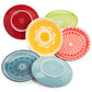 annovero dessert plates, set of 6 porcelain plates, 6 inch diameter
