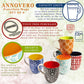 annovero coffee mugs/cups, set of 6