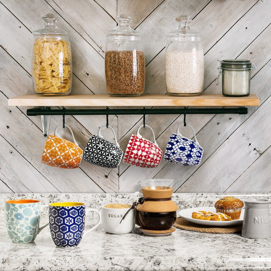 annovero coffee mugs/cups, set of 6