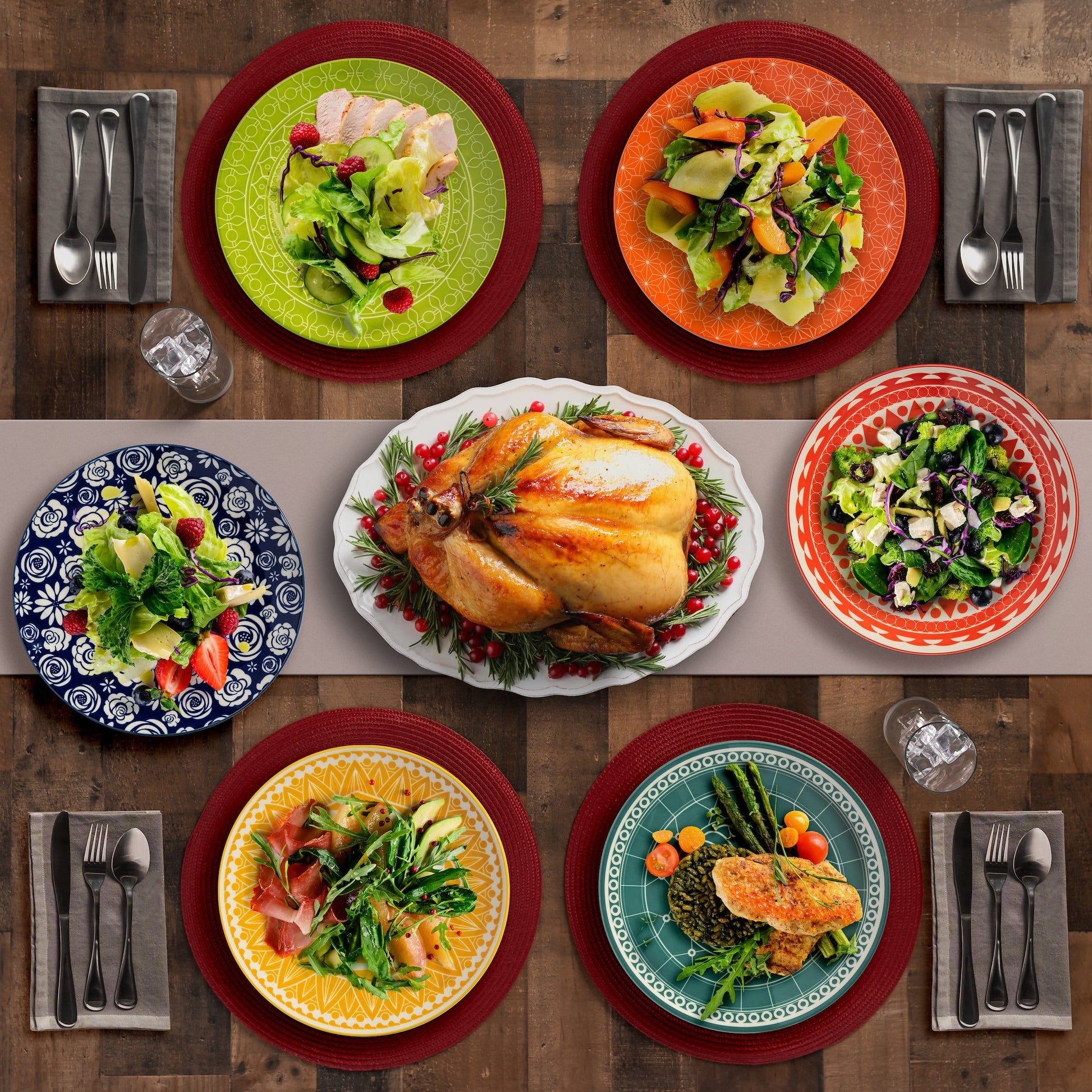 annovero dinner plates, set of 6