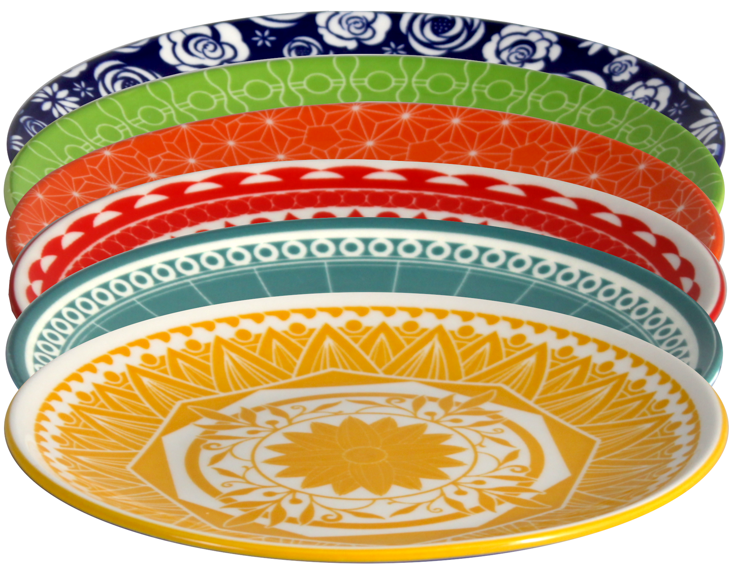 Individual Dessert Plate 6.0" Diameter in each of the 6 designs