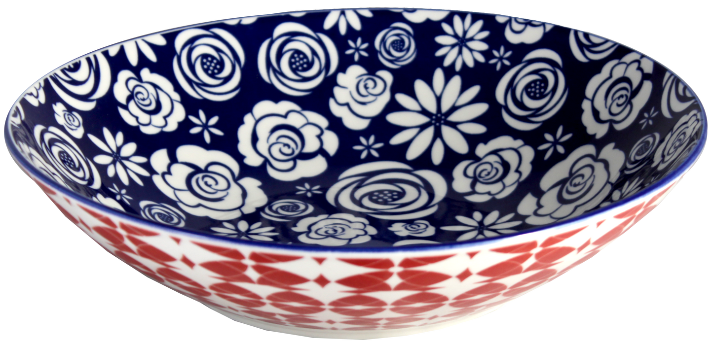 Individual Pasta Bowl 9.25" Diameter in each of the 6 designs