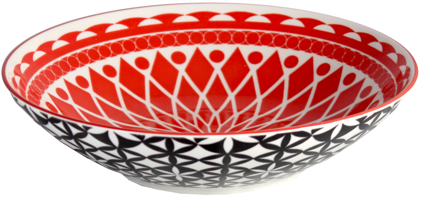 Individual Pasta Bowl 9.25" Diameter in each of the 6 designs