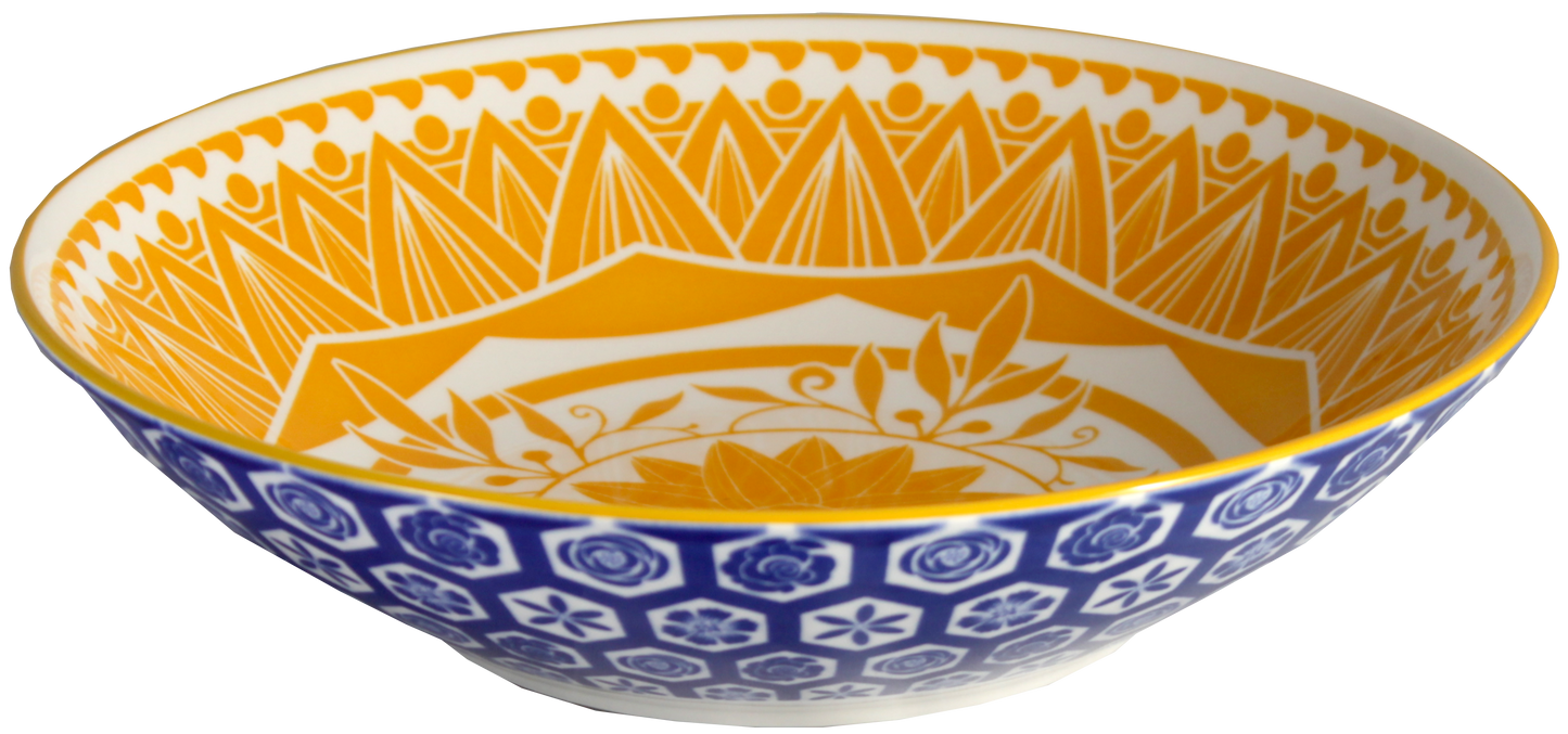 Individual Pasta Bowl 9.25" Diameter in each of the 6 designs